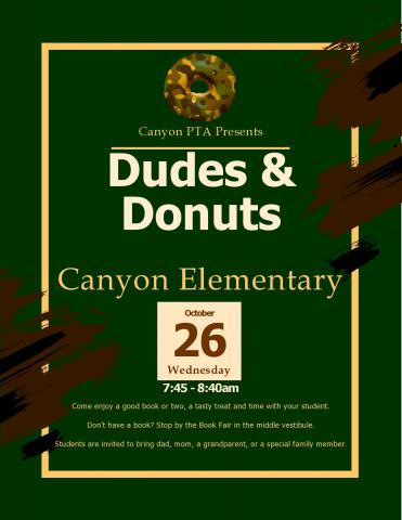 Dudes and Donuts this wedenday 10/26