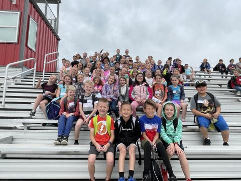 Third Graders at the track and field meet