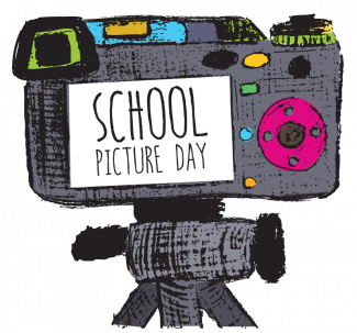 picture of camera that reads school picture day